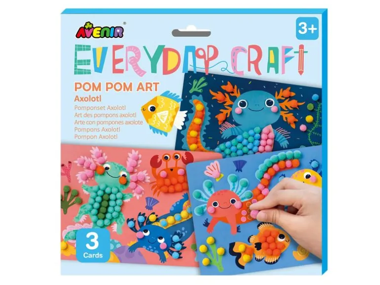 AVENIR Axolotl Kreativset Pompon-Kunst Axolotl