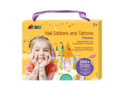AVENIR Nagelset Sticker und Tattoos Prinzessin Motiv