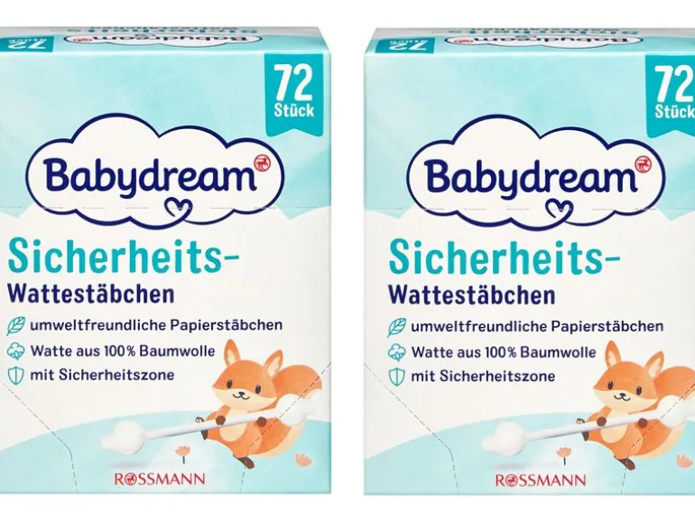 Babydream Baby-Wattestäbchen 2x 72 Stück