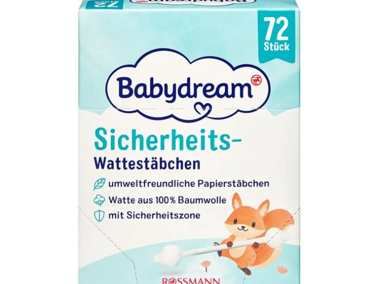 Babydream Baby-Wattestäbchen 72 Stück