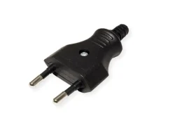Bachmann Euroflachstecker 2.5A / 250 V mit Schraubanschluss schwarz