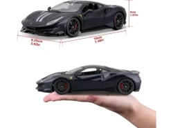 BBurago Ferrari R&P 488 Pista Schwarz 1:24