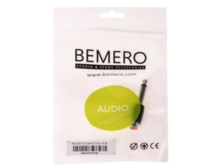 Bemero Audio-Adapter BA2102 Klinke 6,3mm male - Cinch