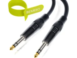 Bemero Audio-Kabel 6.3 Klinken - 6.3 Klinken 0.75 m, Schwarz
