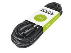 Bemero XLR-Kabel XLRf XLRm symmetrisch 10 m, Schwarz