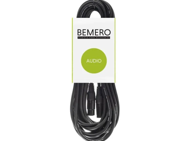 Bemero XLR-Kabel XLRf XLRm symmetrisch 10 m, Schwarz
