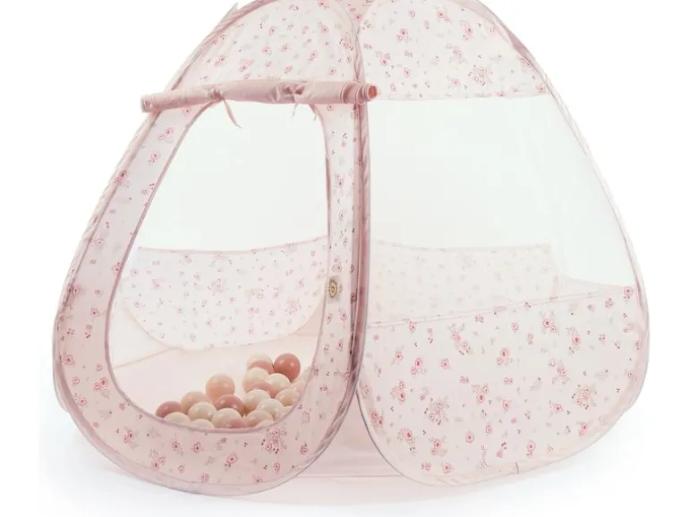 bieco Pop up Spielzelt und Bällebad Dots Rosa