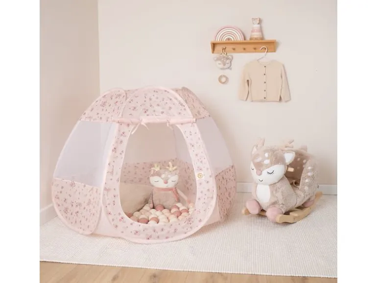 bieco Pop up Spielzelt und Bällebad Dots Rosa