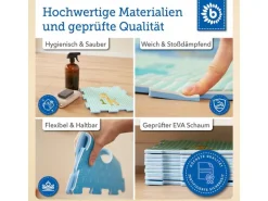 bieco Puzzlematte Tiere Blau, 18-teilig
