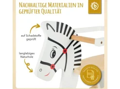 bieco Schaukelpferd aus Holz Weiss