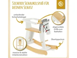 bieco Schaukelpferd aus Holz Weiss
