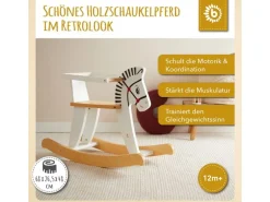 bieco Schaukelpferd aus Holz Weiss