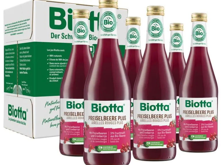 Biotta Säfte Bio Preiselbeer Plus 6 x 0.5 l
