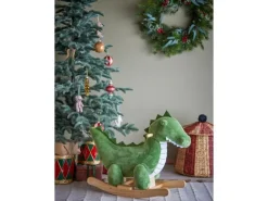 Bloomingville Schaukeltier Arnie Crocodile, Grün, Polyester