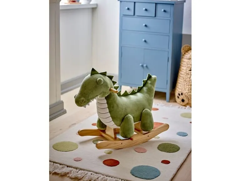 Bloomingville Schaukeltier Arnie Crocodile, Grün, Polyester