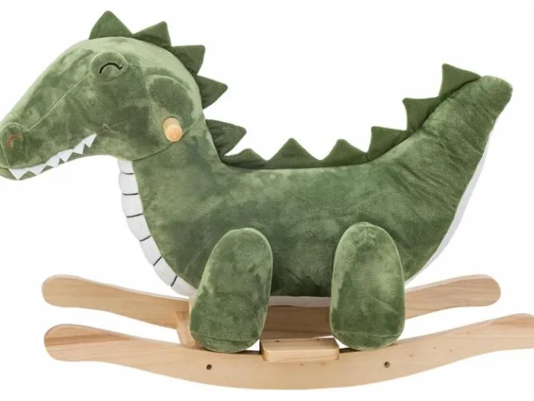 Bloomingville Schaukeltier Arnie Crocodile, Grün, Polyester