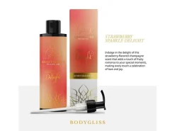 Bodygliss Massageöl und Gleitmittel in 1 Erdbeere Champagner, 150 ml
