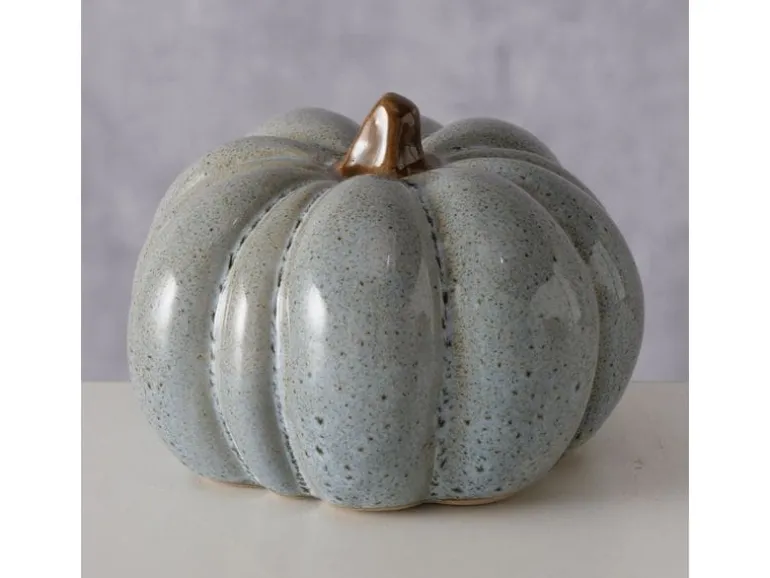 Boltze Aufsteller Kürbis Bego 10.5 x 7 cm, Grau
