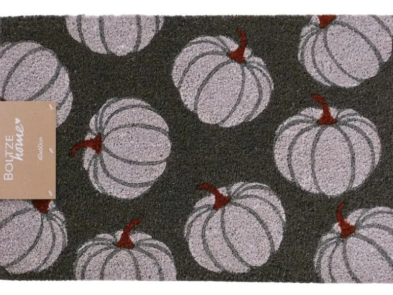 Boltze Fussmatte Kürbie 60 x 40 cm, Grau/Weiss