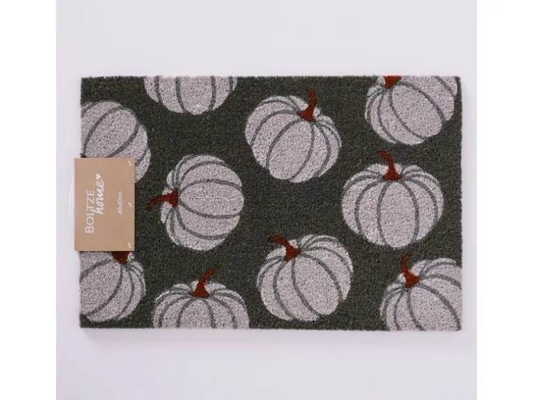 Boltze Fussmatte Kürbie 60 x 40 cm, Grau/Weiss