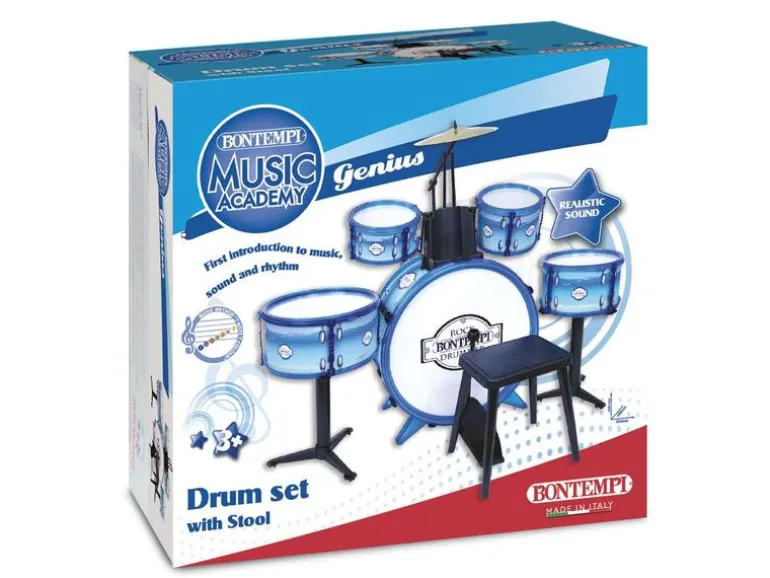 Bontempi Musikinstrument Schlagzeug blau