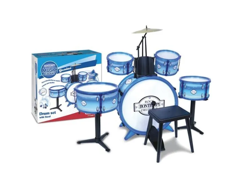 Bontempi Musikinstrument Schlagzeug blau