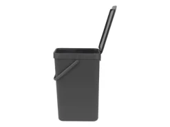 Brabantia Recyclingbehälter Sort & Go 16 l, Dunkelgrau
