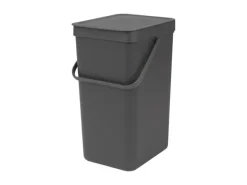 Brabantia Recyclingbehälter Sort & Go 16 l, Dunkelgrau