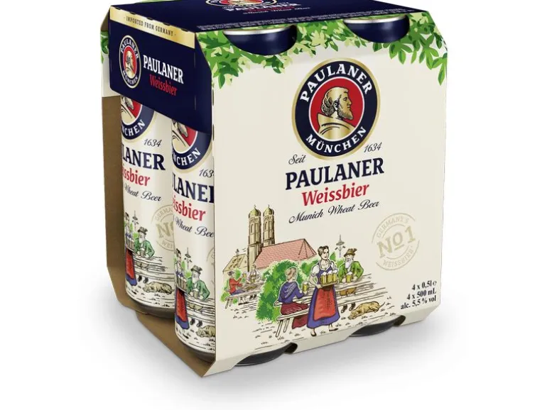 Brauerei Paulaner Hefe-Weissbier 4 x 0.5 l