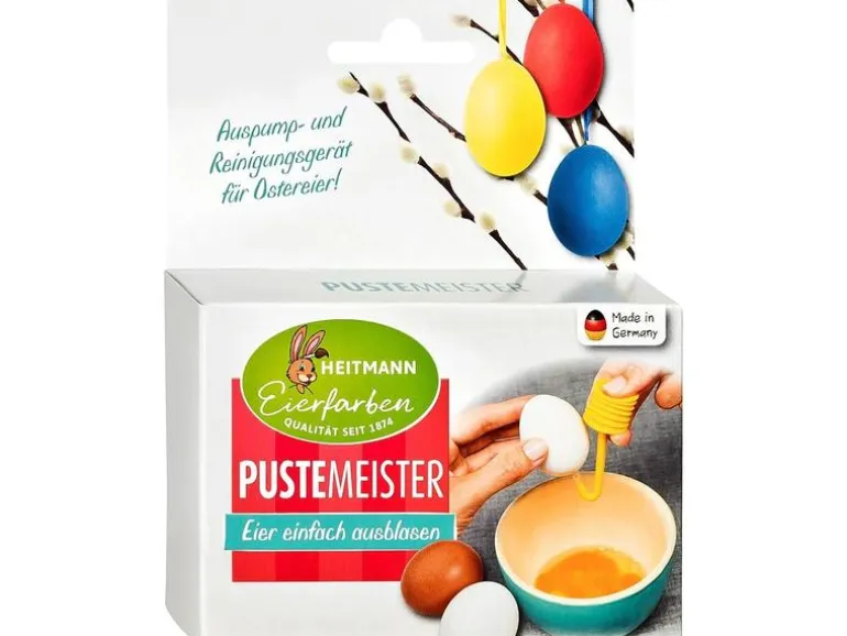 Brauns Heitmann Eier-Ausblasgerät Puste-Meister Gelb, 1 Stück