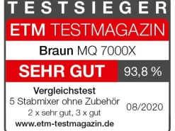 Braun Stabmixer MultiQuick 7 MQ7000X Schwarz/Silber