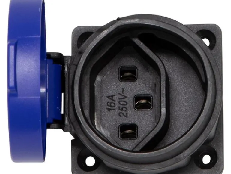 Brennenstuhl Einbausteckdose T23 IP55 Blau / Schwarz