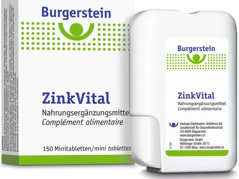 Burgerstein Tablette ZinkVital 5 mg 150 Minitabletten im Klickdispenser