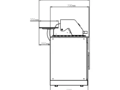 Buschbeck Outdoorküche Brighton inkl. Haube, 270 x 92 x 121 cm