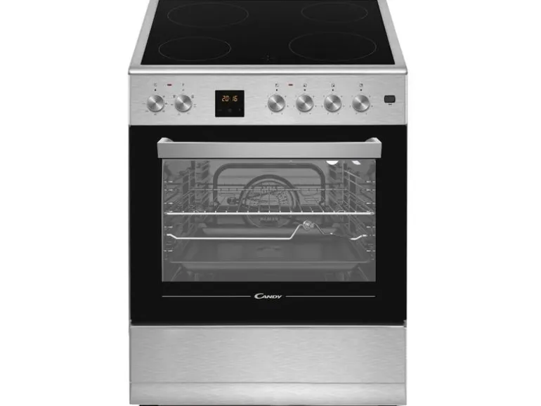 Candy Standherd CVE660MI/E, Schwarz/Silber