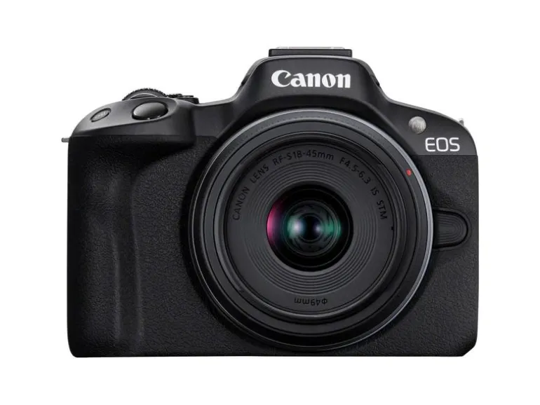 Canon Fotokamera EOS R50 + RF-S 18-45 + RF 75-300 Schwarz