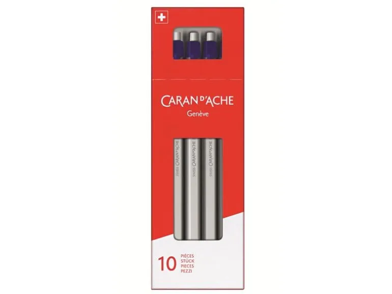 Caran d'Ache Kugelschreiber Einweg 825 10er Karton, Blau