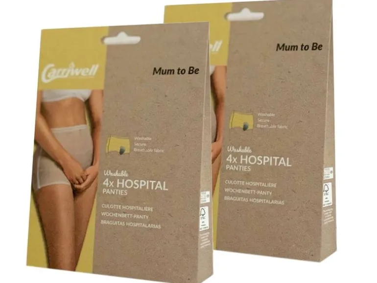Carriwell Krankenhaus Unterhose 2 x 4er Set Weiss Gr. One Size