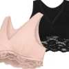 Carriwell Still-BH mit Spitzen Schwarz + Nude, L