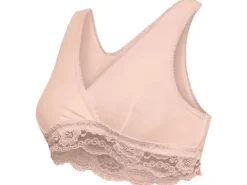 Carriwell Still-BH mit Spitzen Schwarz + Nude, L