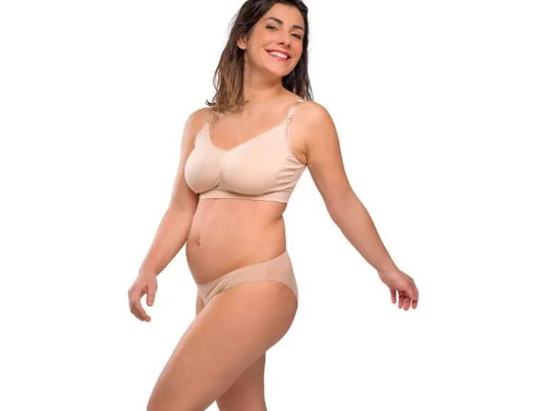 Carriwell Still-BH Seamless Original 2er Schwarz Beige L