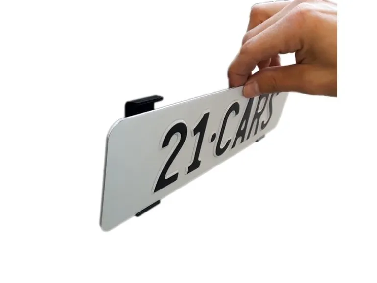 21CARS Kennzeichenhalterset Klick, Langformat, Schwarz