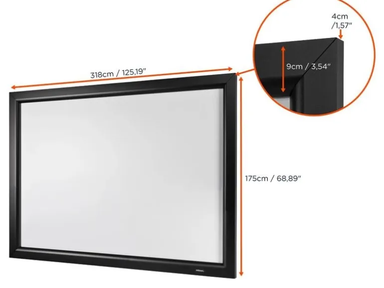 Celexon Rahmenleinwand HomeCinema Frame 300x169cm 16:9