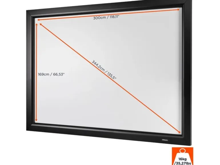 Celexon Rahmenleinwand HomeCinema Frame 300x169cm 16:9