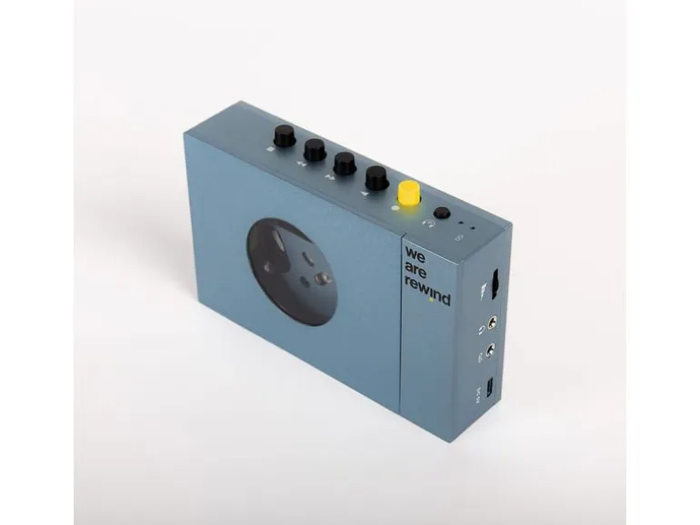 CE Portabler Kassettenspieler we are rewind Blau