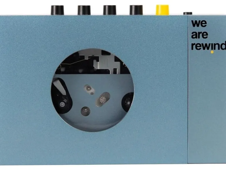 CE Portabler Kassettenspieler we are rewind Blau