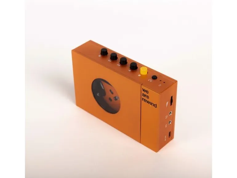 CE Portabler Kassettenspieler we are rewind Orange