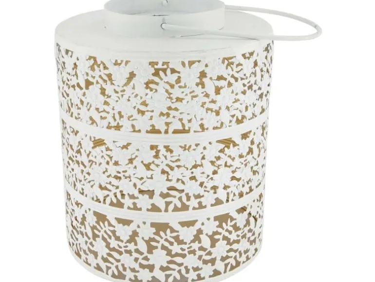 CHALET Laterne 28 cm, Weiss