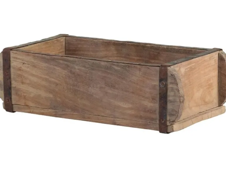 Chic Antique Aufbewahrung alte Backsteinform unika 10 x 30 cm, Braun