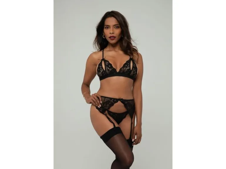 Christine Axelle 3tlg Set Schwarz S-M